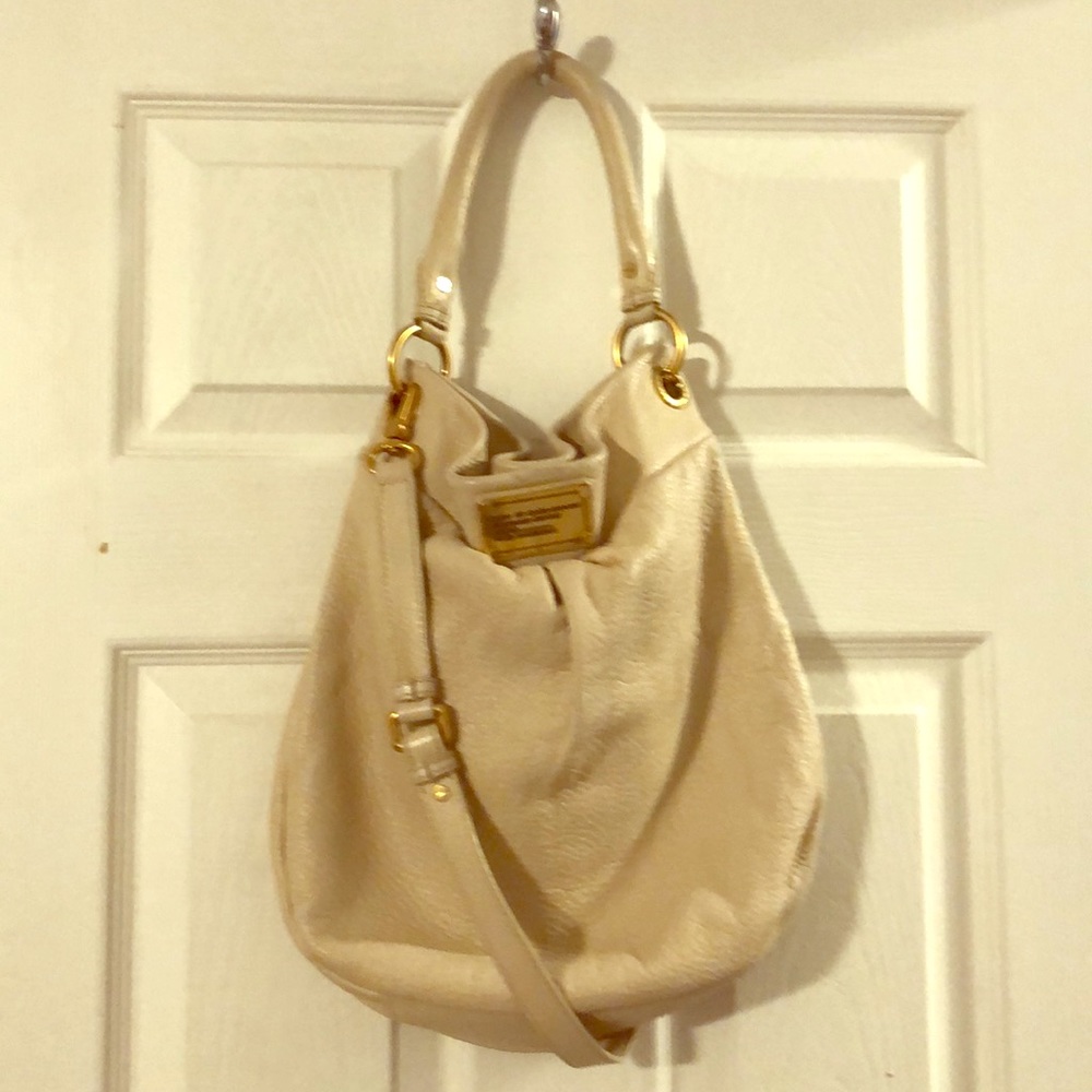 Marc by Marc Jacobs cream pebble leather crossbody